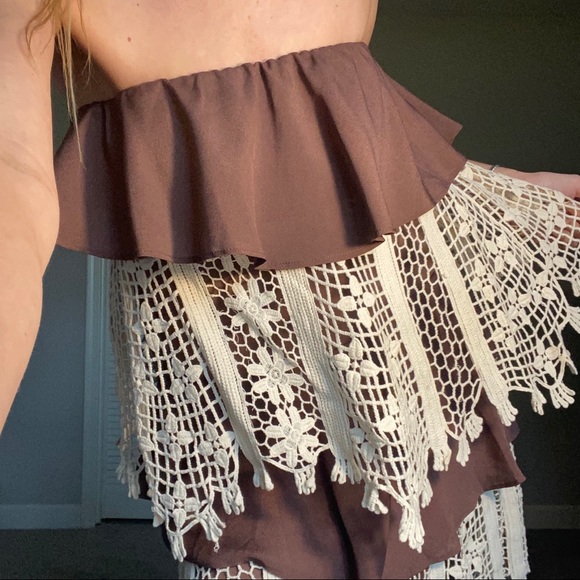 NWOT Judith March Lace Ruffle Tiered Dress - Picture 4 of 5